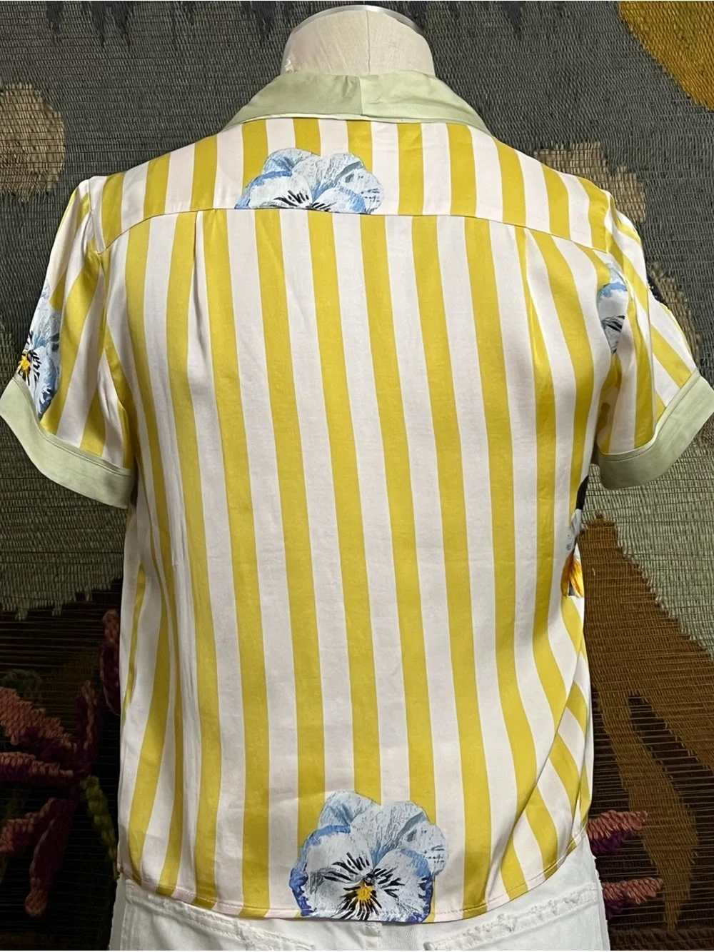 Anthropologie Lyrebird Pajama Shirt XXS